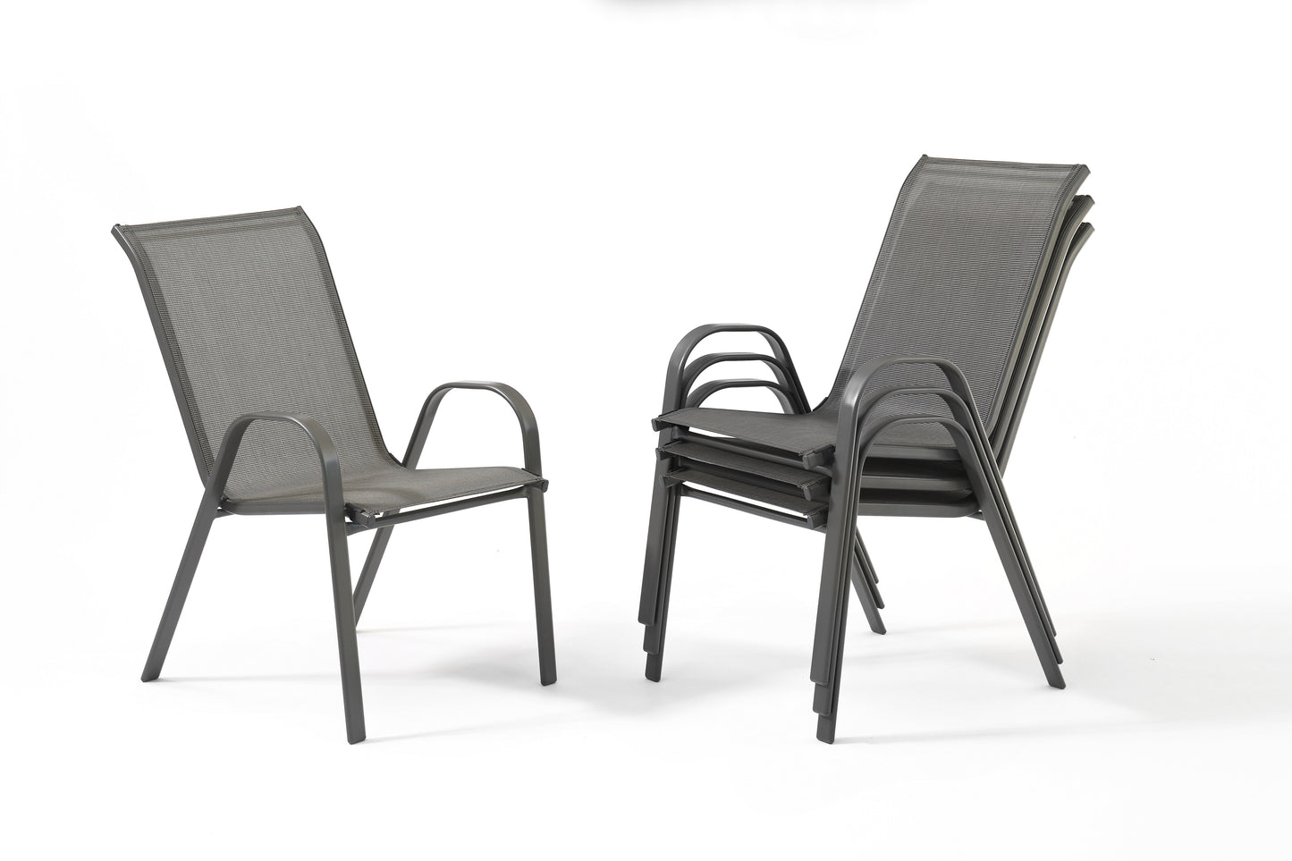Stacking patio armchairs