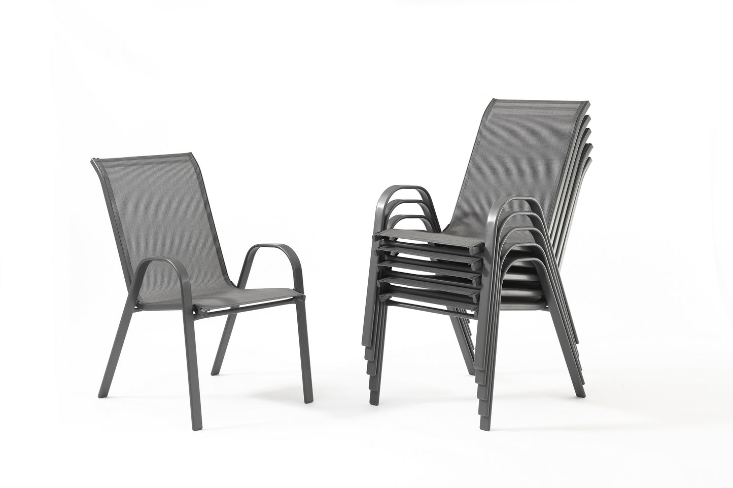 Stacking patio armchairs
