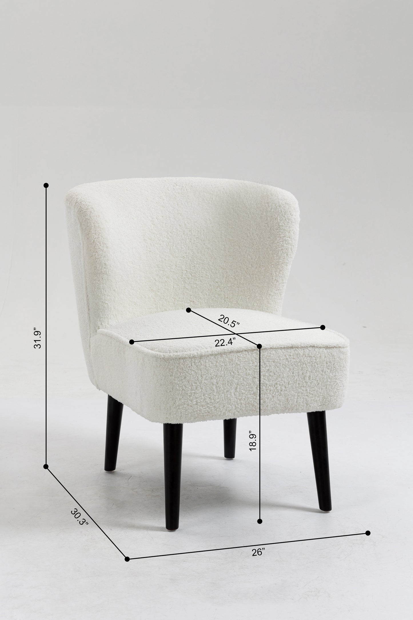 Curved Back Accent Chair