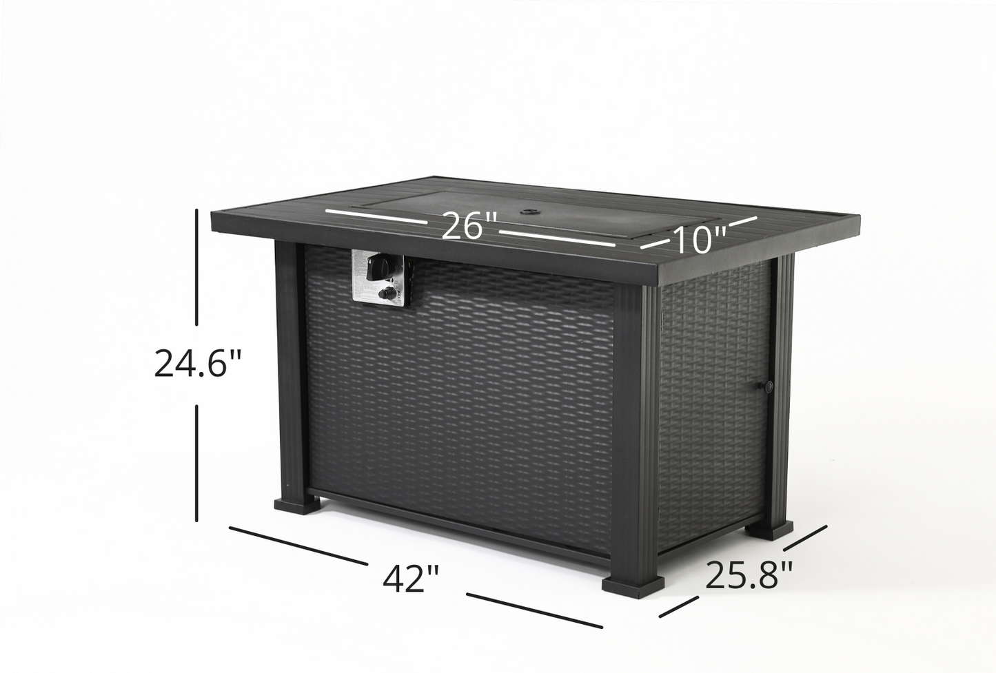 7 Piece Patio Dining Fire Pit Set