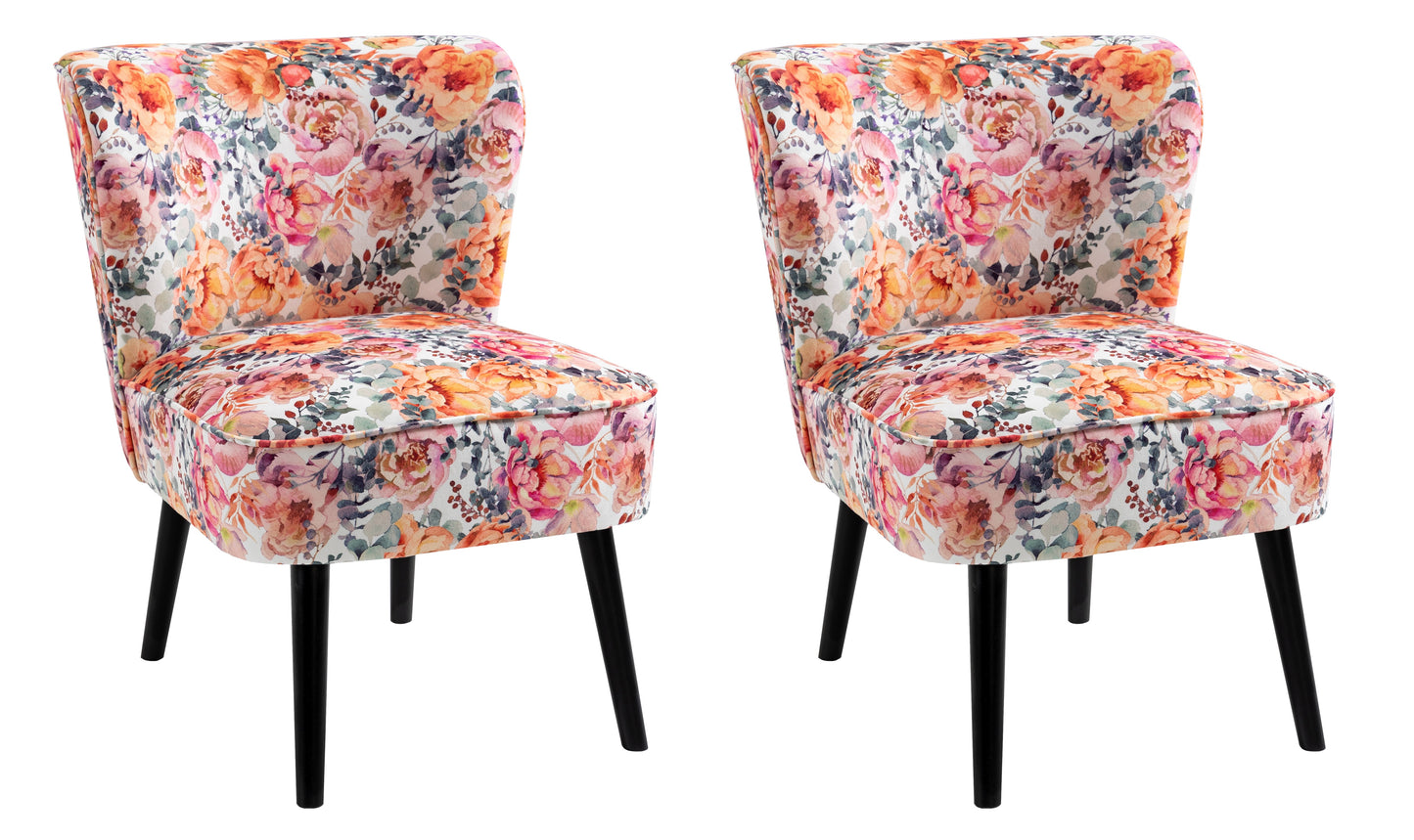 Curved Back Accent Chair