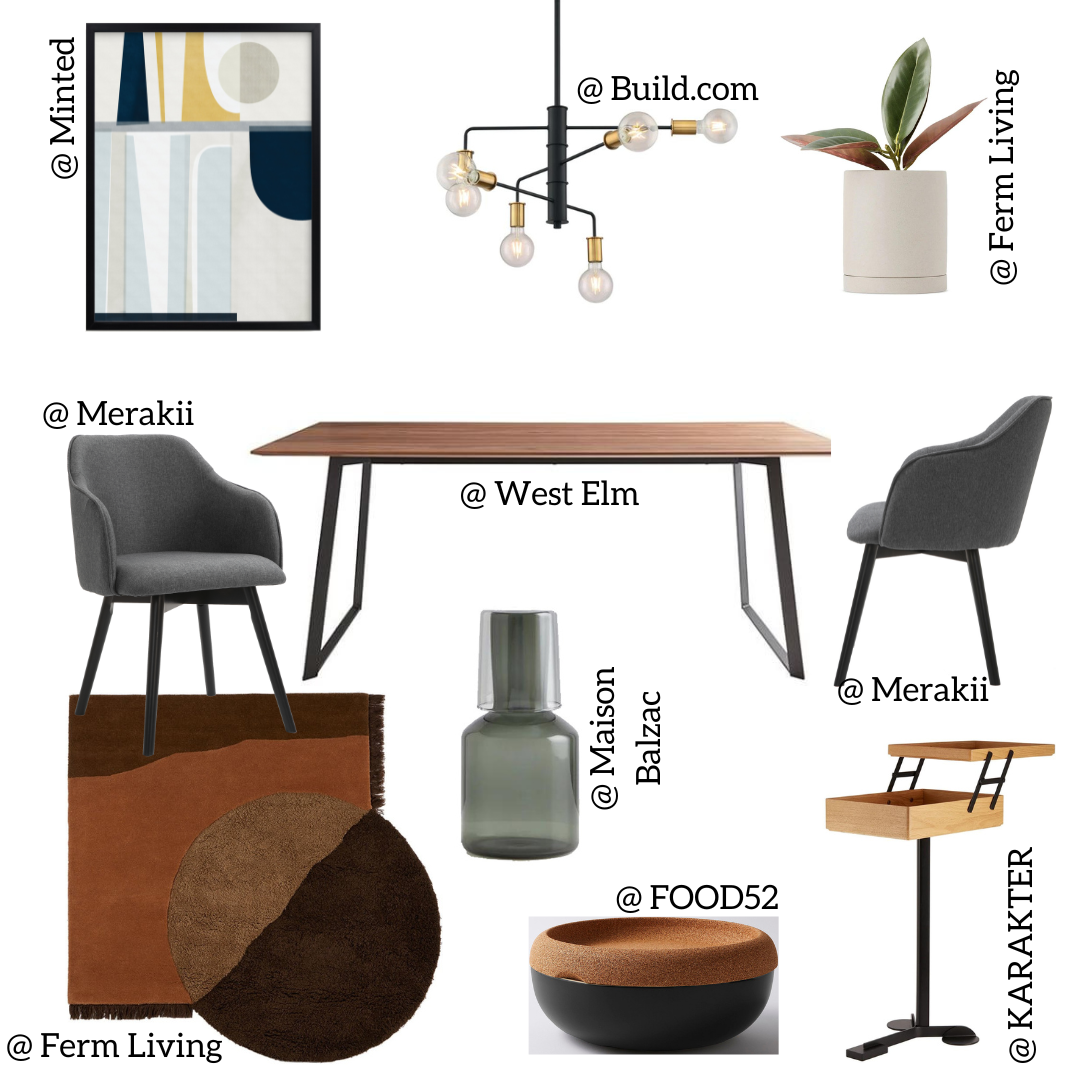 Modern Dining Room Design - Dark Gray