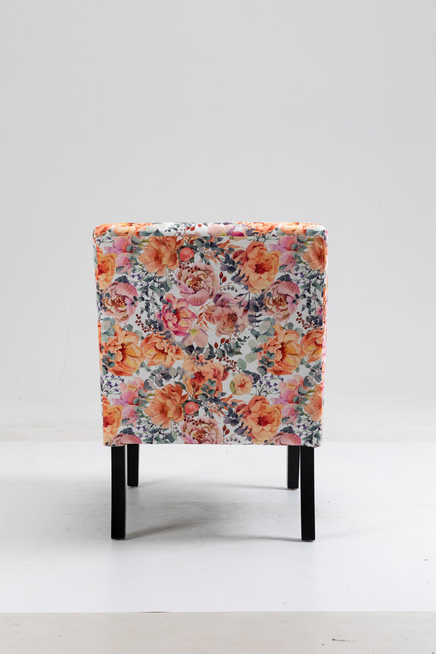 Floral Upholstered accent side chair