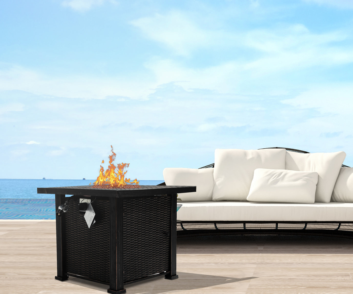 Propane Fire Pit Table w/ Table Cover